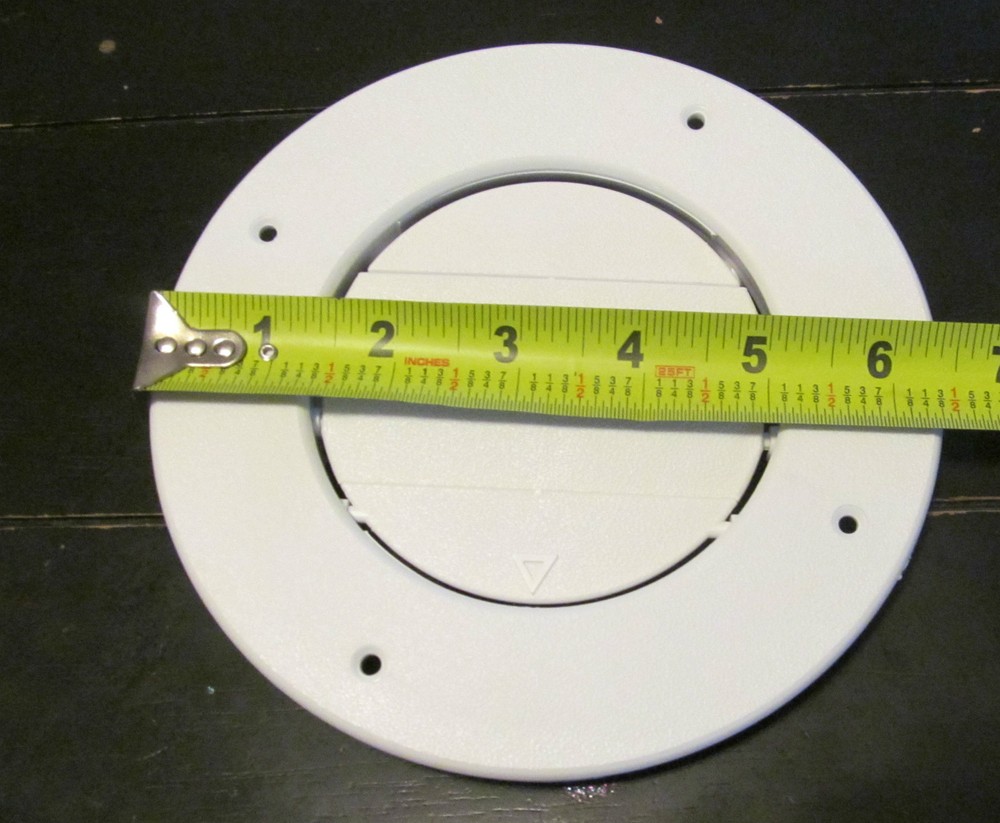 RV Round AC Ceiling Vent - Fully Adjustable - White