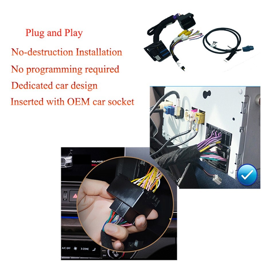 For Peugeot 208 2016 Smeg System Reverse Rear View Camera Interface Kit Improved