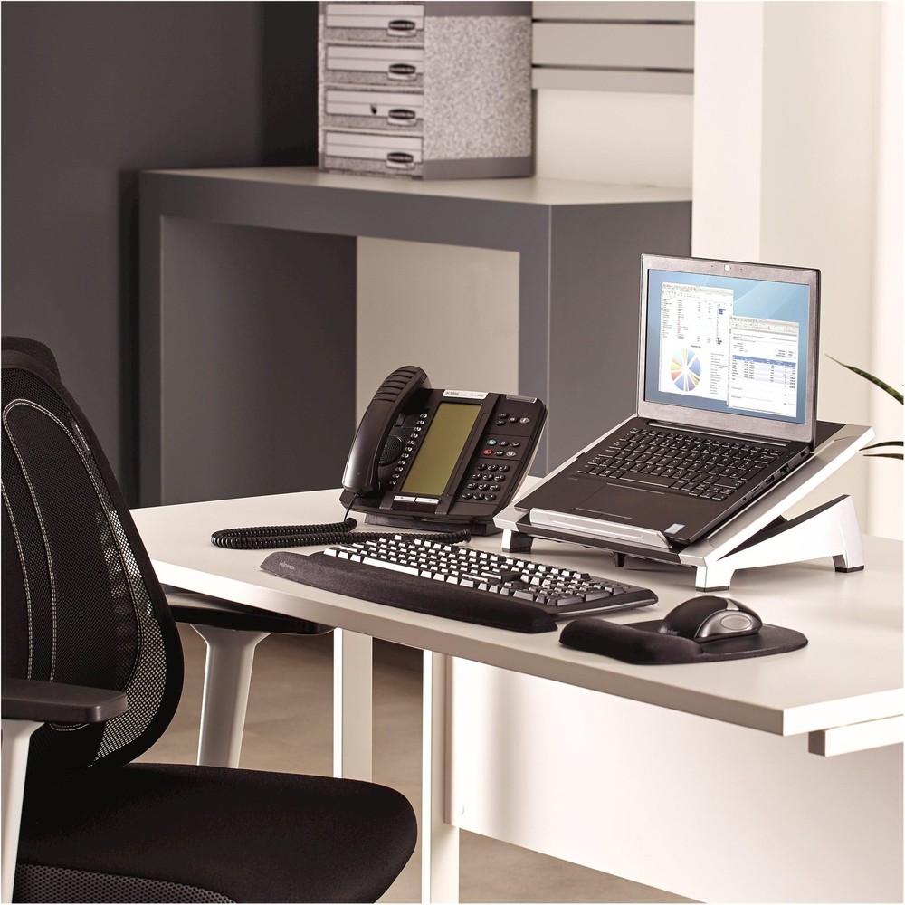 Fellowes 8032001 Laptop Riser - Office Suites, medium medium, Black/Silver