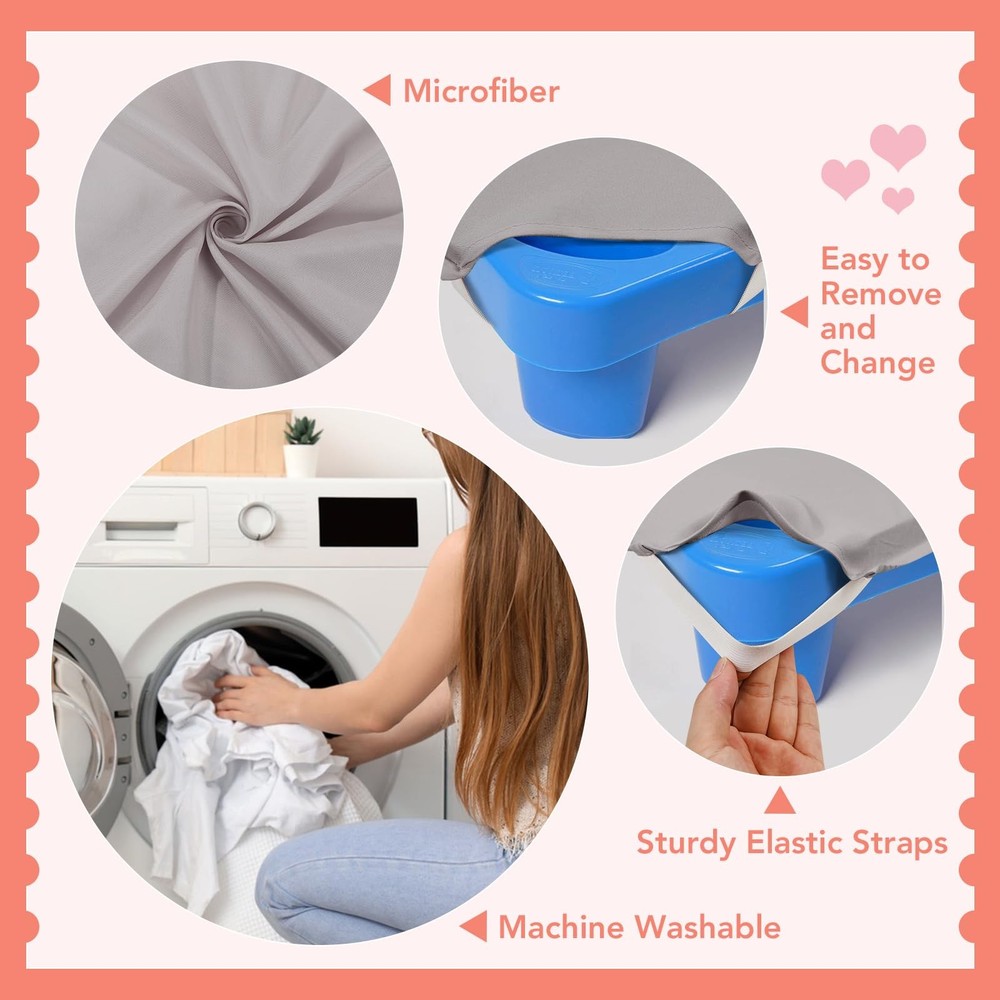2 PCS 23x51 Inch Gray Daycare Cot Fitted Sheets Corner Elastic Microfiber