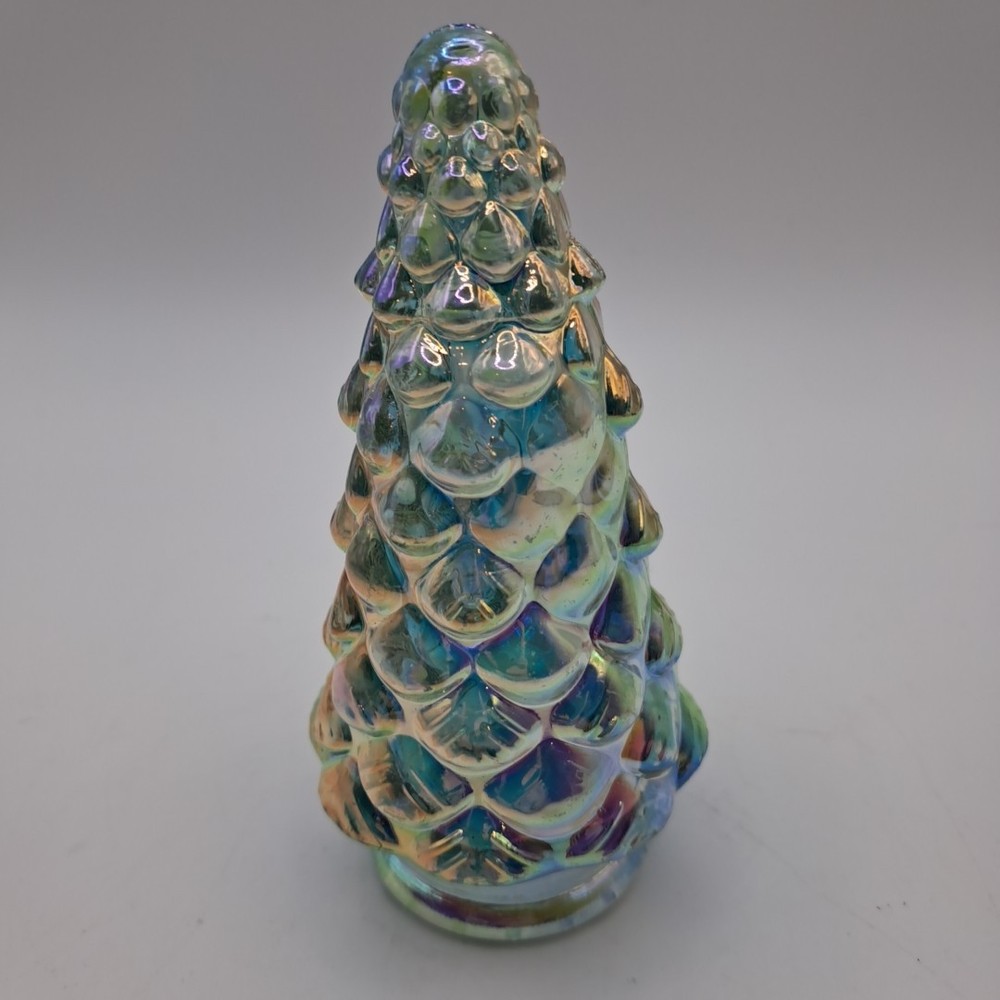 Iridescent Small 4 1/2" Christmas Tree Target? Christmas Assemblage