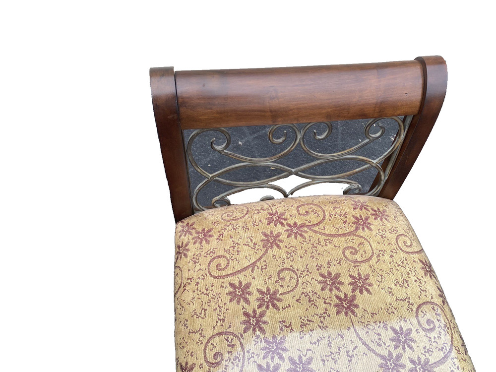 64841 Decorator Window Bench Stool with scrolled iron Sides