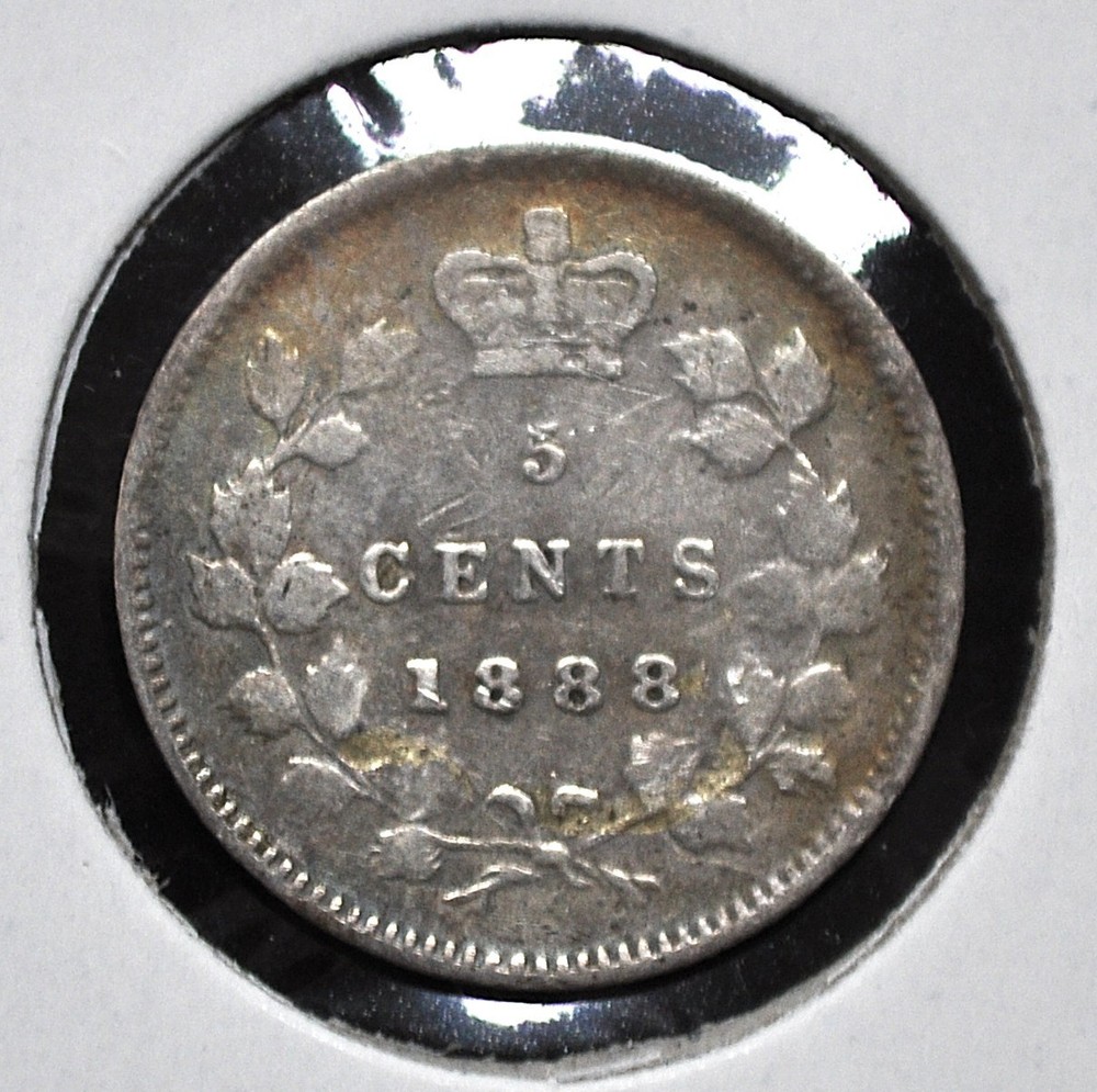 1888 Canada 5 Cents
