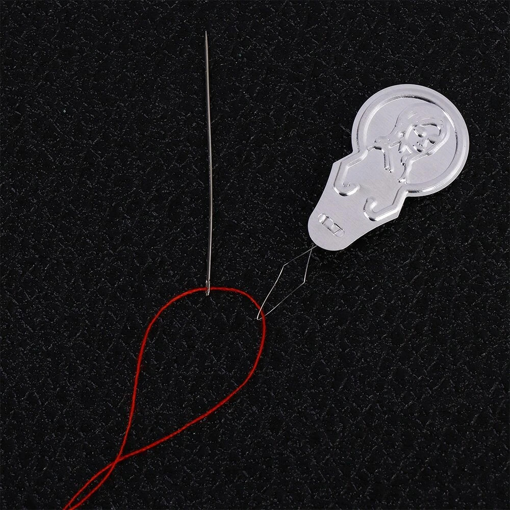 10 pcs Aluminium Bow Wire Threader Hand Machine Sewing Stitch Insertion Tool