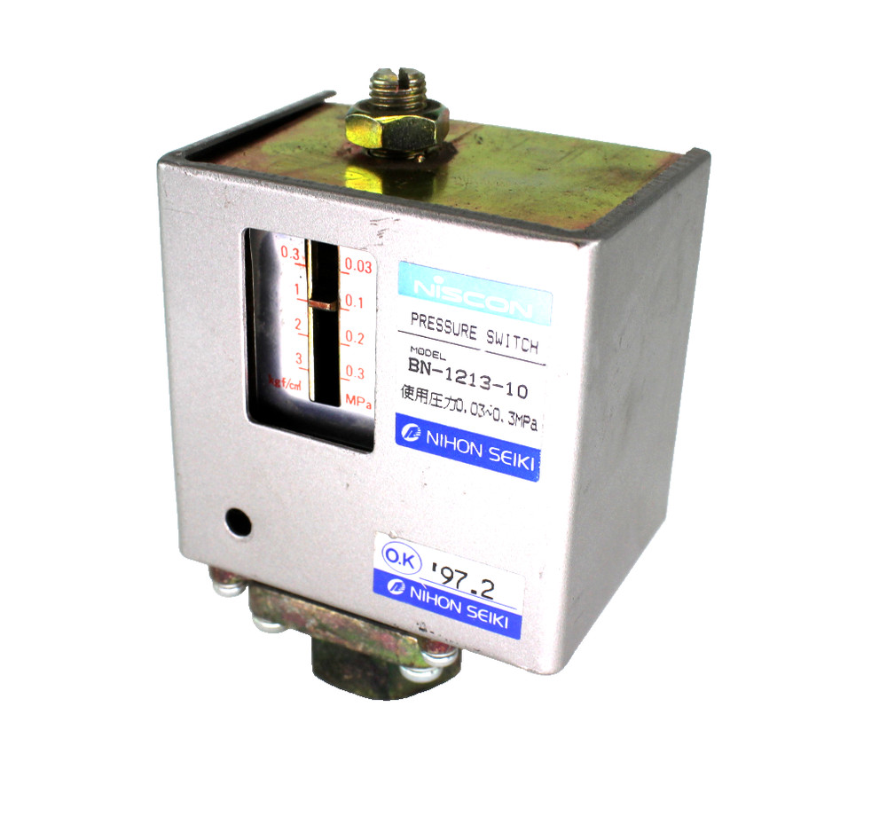 Niscon BN-1213-10 Pressure Switch Nihon Seiki 0-.3MPa
