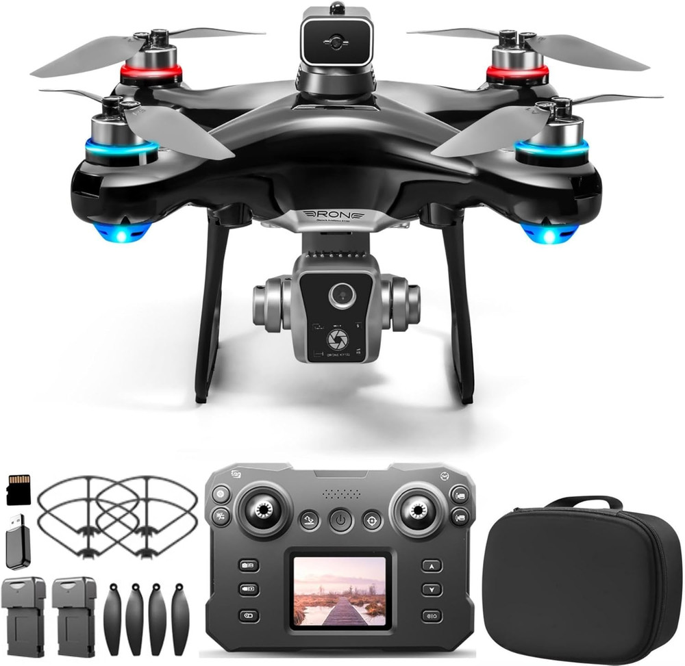 Hobby Drone with Screen Display Remote Control, 1080P Dual Camera, Speed Adjustm
