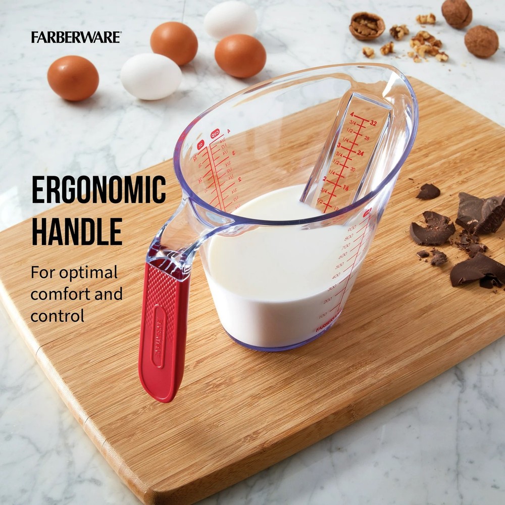 Farberware Pro Angled Measuring Cup, 1 Cup/8 fl. oz. - Red Markings & Handle