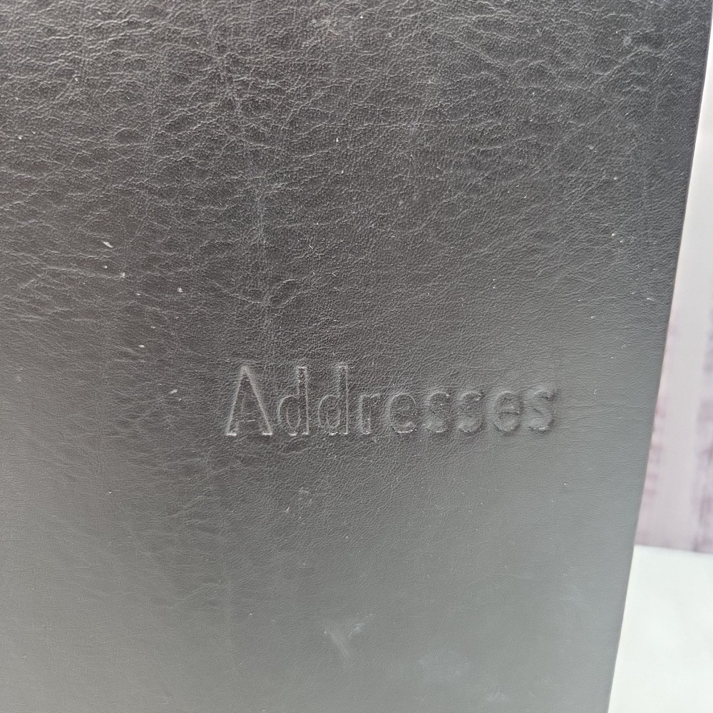 Hallmark Black Leather 6-Ring Address Book