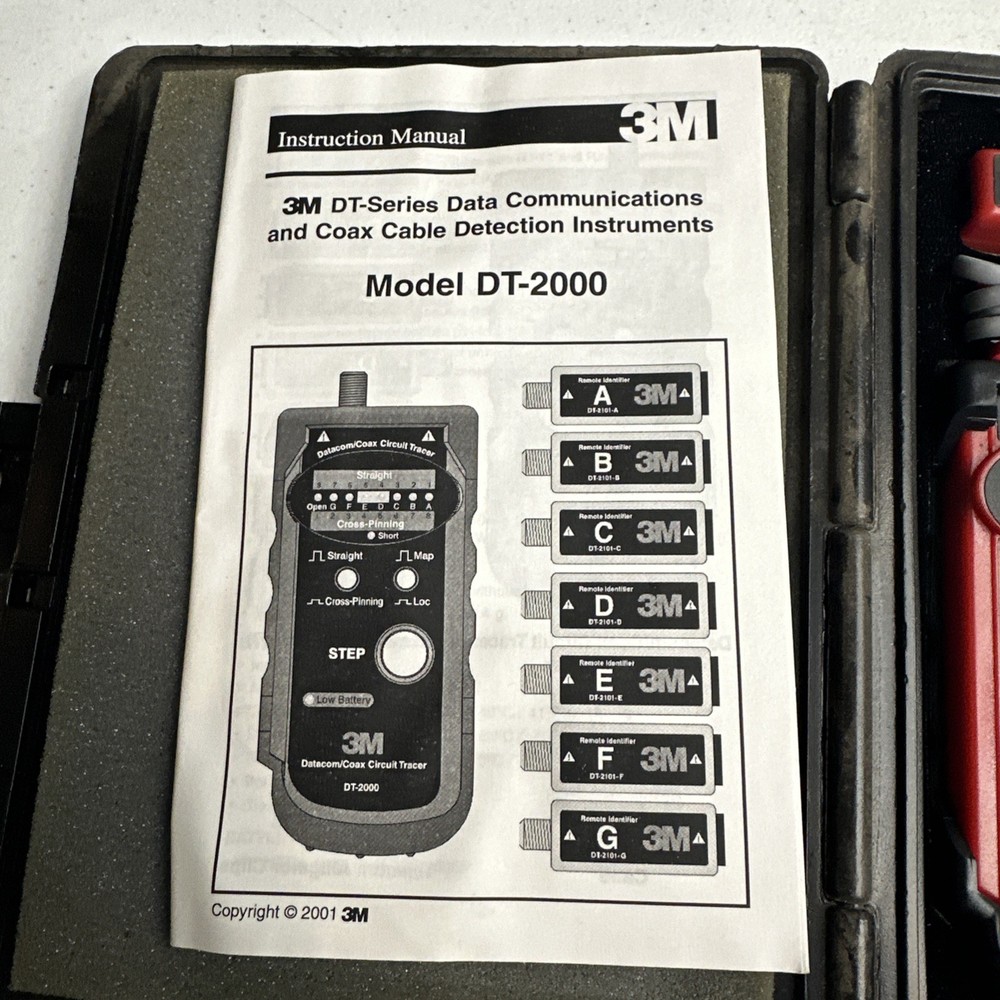 3M DT-2000 DATA COMMUNICATIONS AND COAX CABLE DETECTION INSTRUMENTS