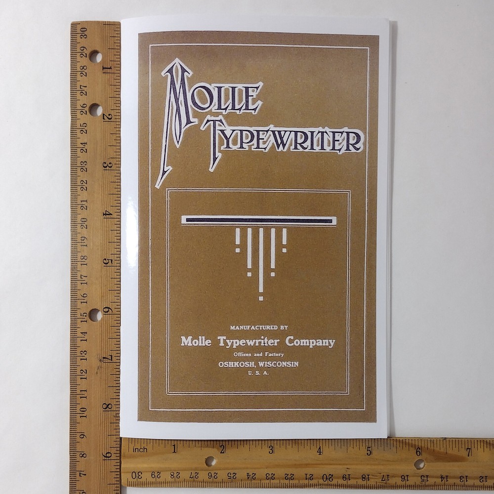 Molle No. 3 Typewriter Owner's Manual User Manual Instruction Manual Model Three
