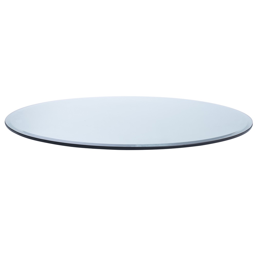 72" Round Tempered Glass Table Top 1/2" Thick 1" Beveled Edge