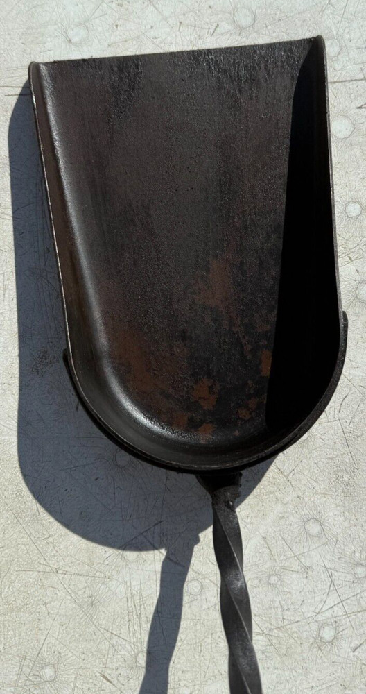 Vintage Fireplace Coal Ash Shovel Blacksmith Solid Wood Handle Decor 30" Long