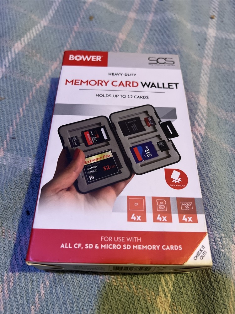 Bower Heavy-Duty Memory Card Hardcase Card Wallet
