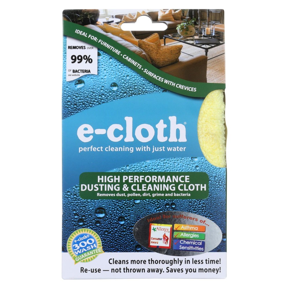 E-Cloth 10619S High Performance Microfiber Dusting Cloth 12.5Lx12.5W in. 5 Pack