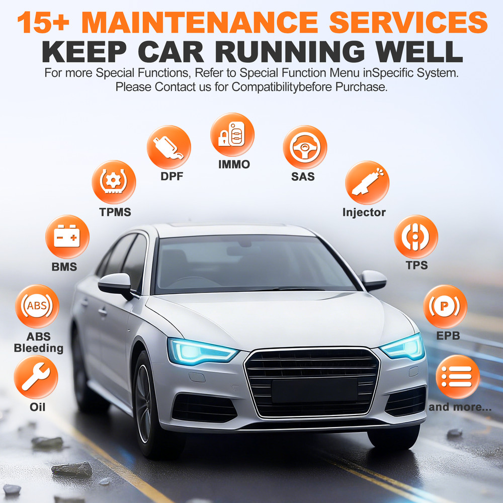 ANCEL X7 Bluetooth OBD2 Scanner Bi-directional Scan Tool Full System Diagnostic