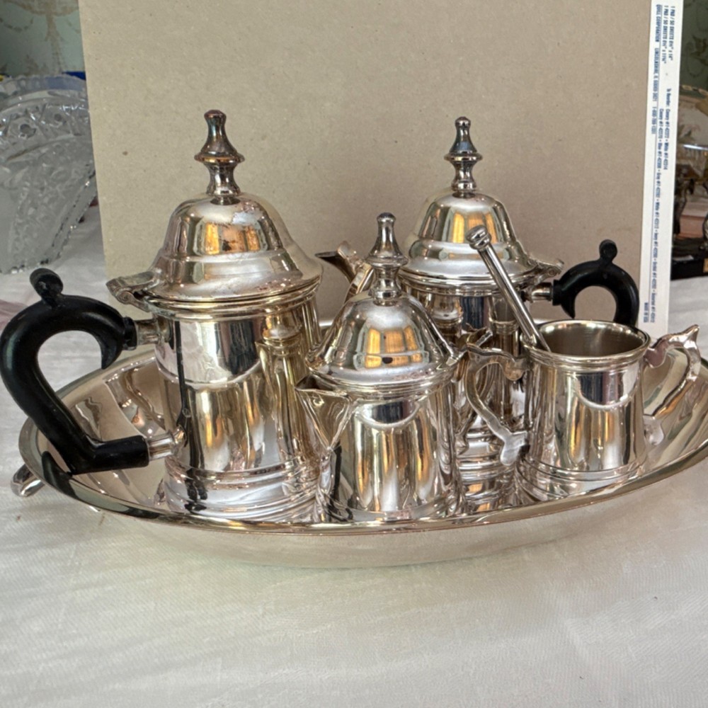 International Silver Co. Silverplate Tea Coffee Set with Tray