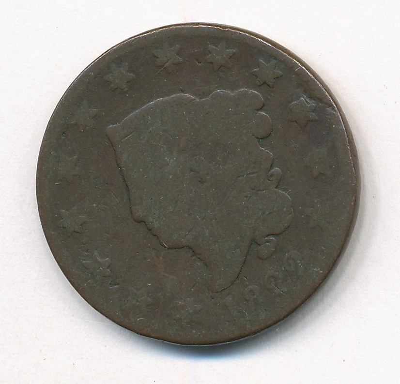 1822 CORONET HEAD LARGE CENT