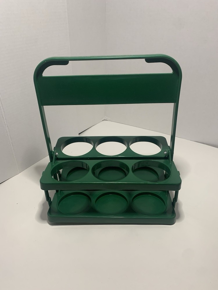 10inch Foldable Plastic Drink Carrier with Handle Beverage Delivery Holder