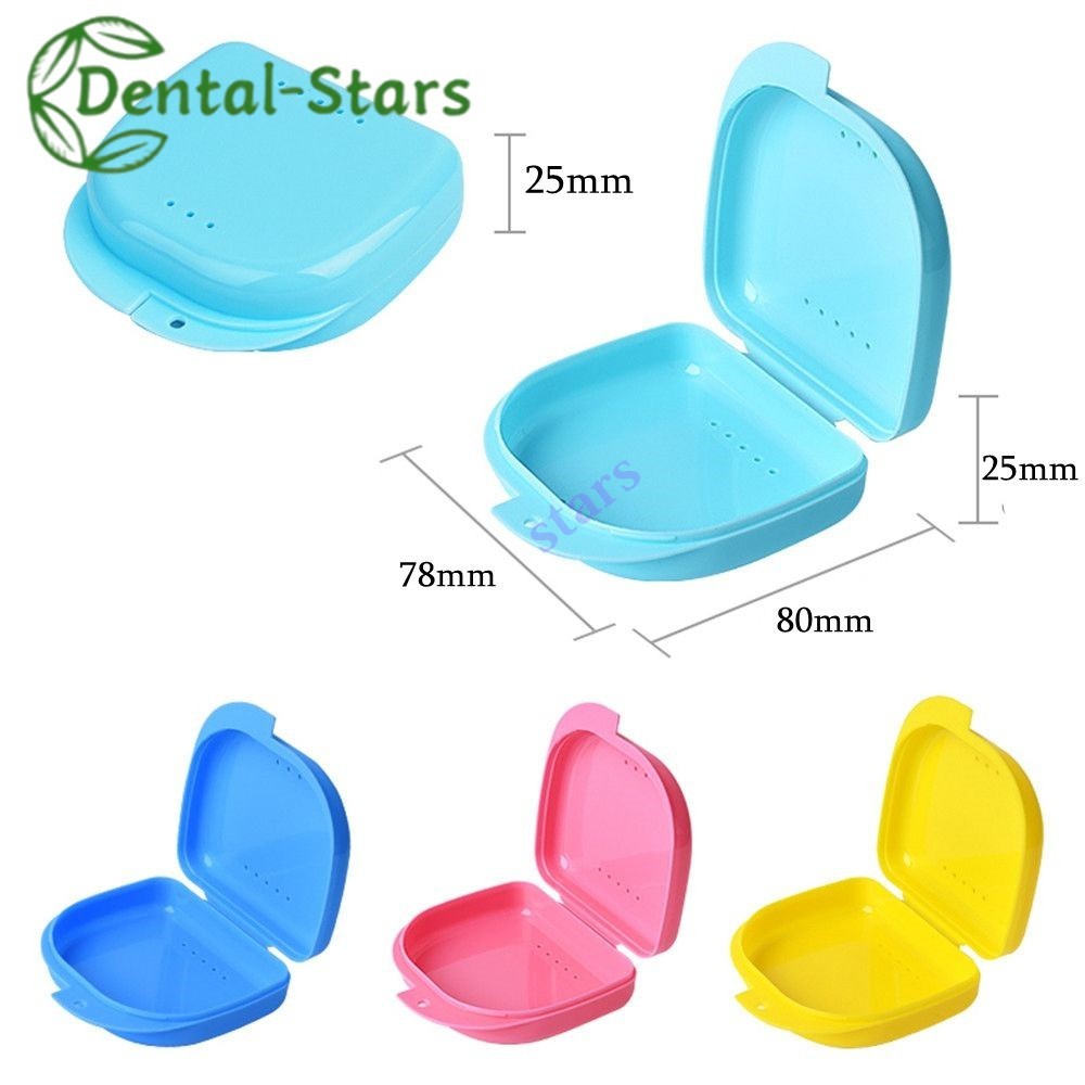 5Pcs Dental Denture Retainer Storage Case Box Mouthguard Container Assorted Box