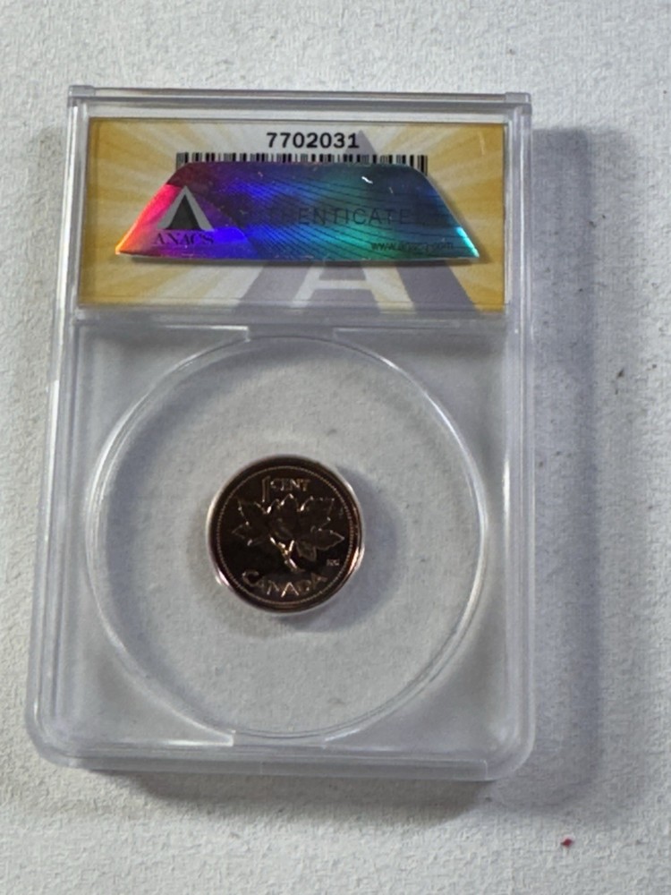 2002-P Canada 1 Cent Graded MS 67 RD by ANACS