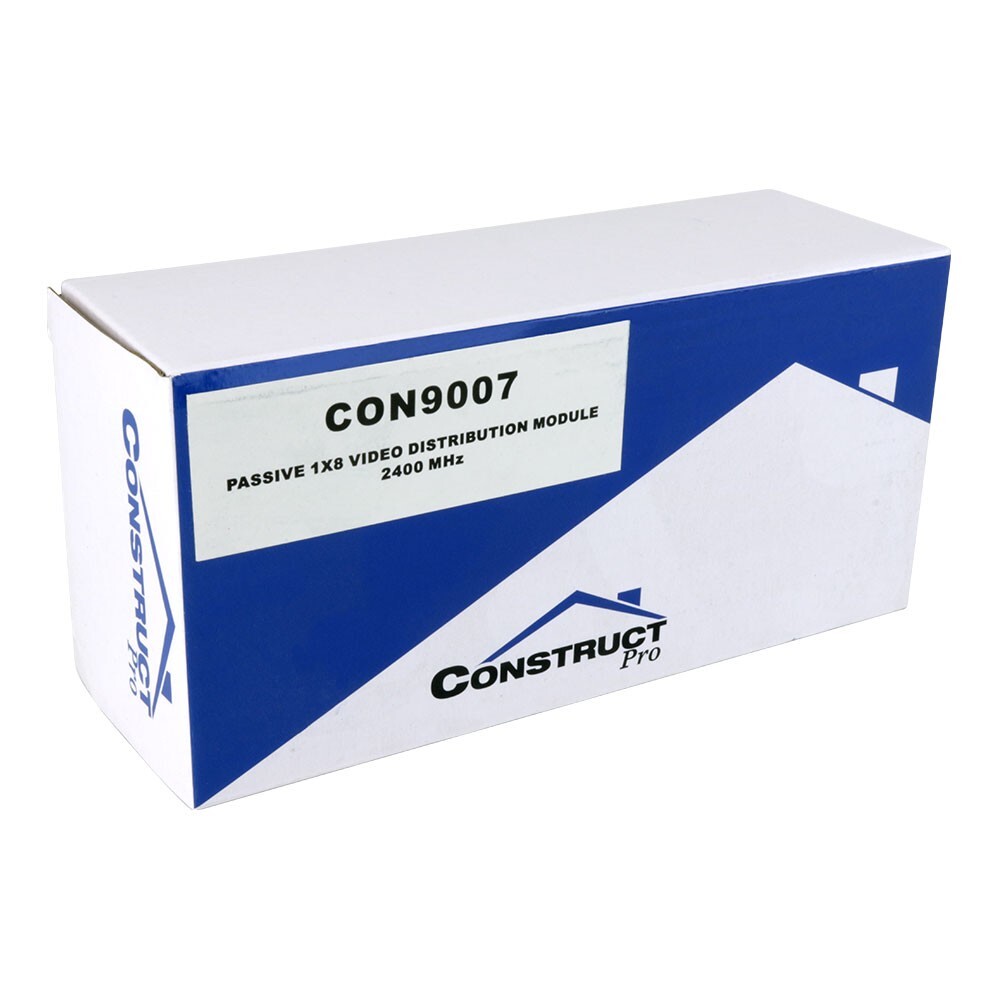 Construct Pro CATV Splitter (8 Way Standard F Female Input Connectors)