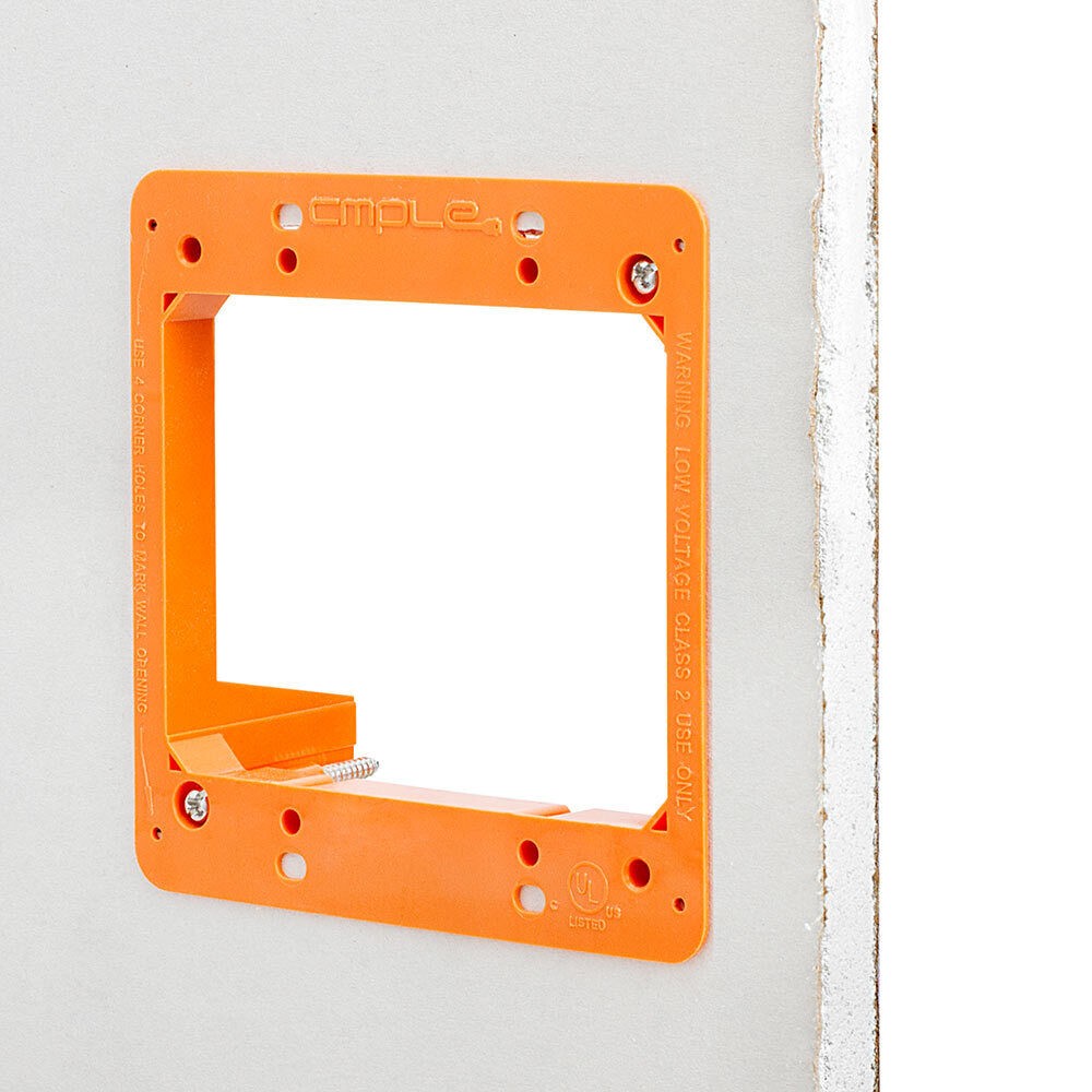 Low Voltage Mounting Bracket 2 Gang Drywall Wall Plate Mount Faceplate Base 3PCS