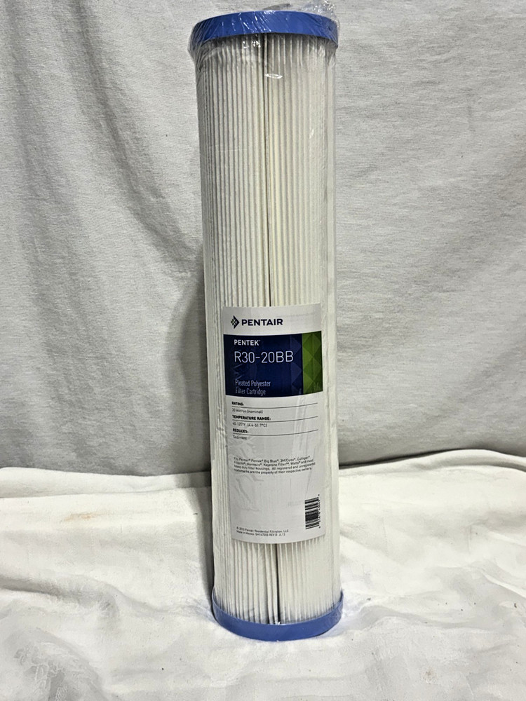 Pentair Pentek R30-20 Pleated Polyester Filter Cartridge 30 Micron *FAST SHIP*