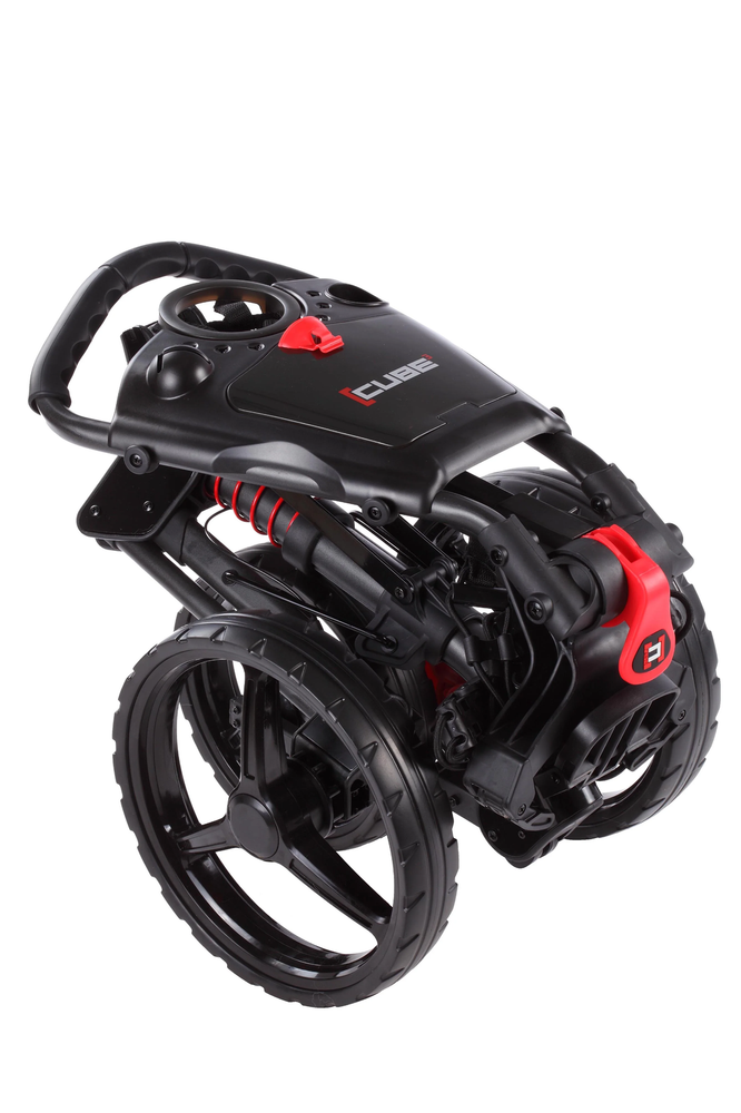 CUBE CART 3 Wheel Push Pull Golf Cart: Smallest Folding Lightweight Compact Cart