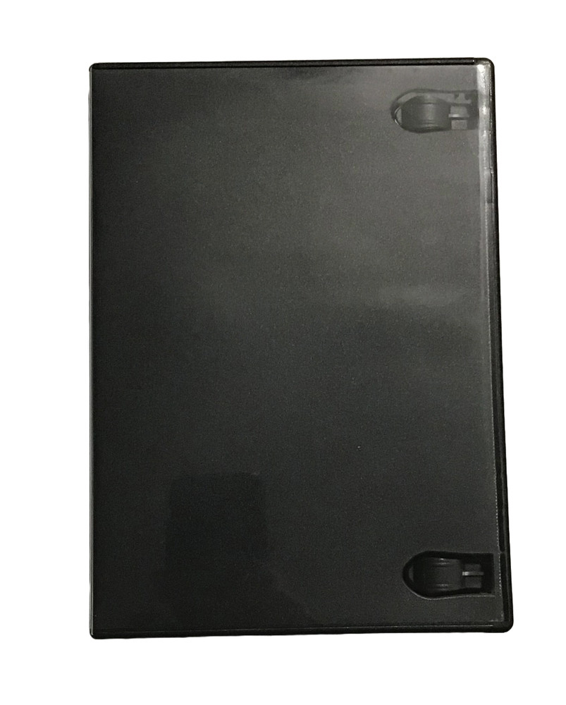 New Standard Black 2 Disc DVD Replacement 14mm Case - Double Disc With Tray