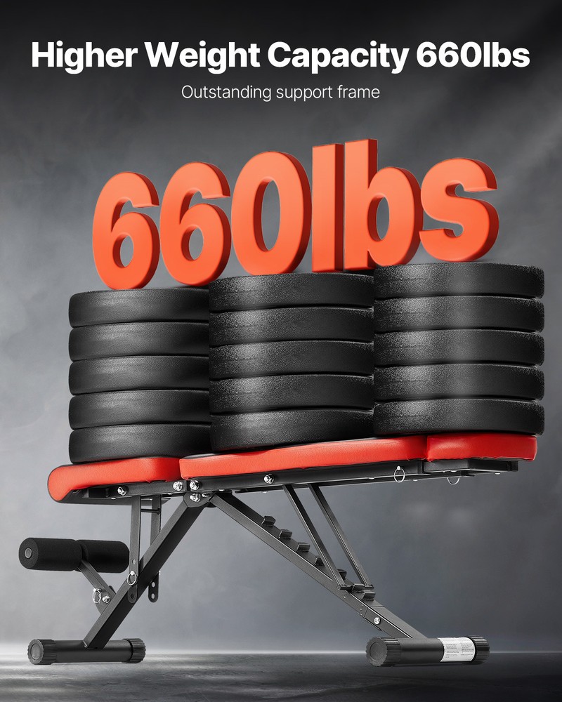 Weight Bench Sit up Bench for Home Gym Strength Training Adjustable Foldable