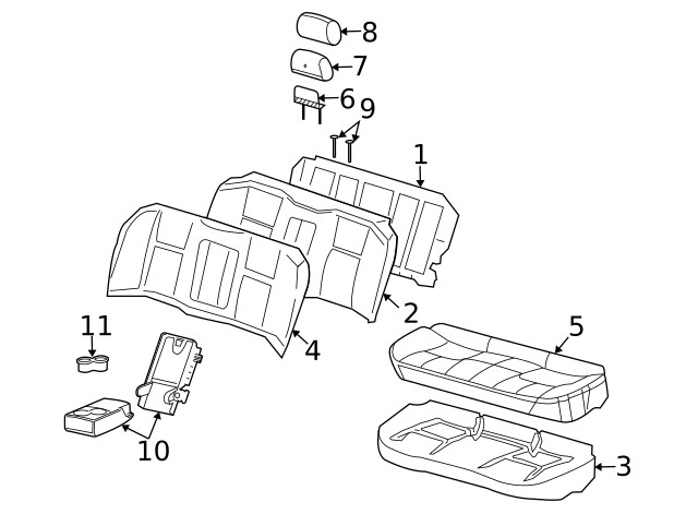 Genuine GM Headrest Cover 88993427