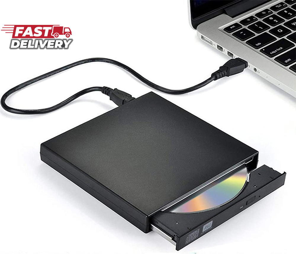 External CD DVD Drive, USB 2.0 Slim Protable External CD-RW Drive DVD-RW Burner