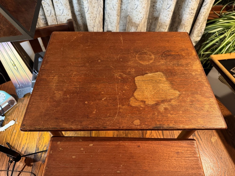 Mid Century Danish Modern Danish Nesting Stacking Tables