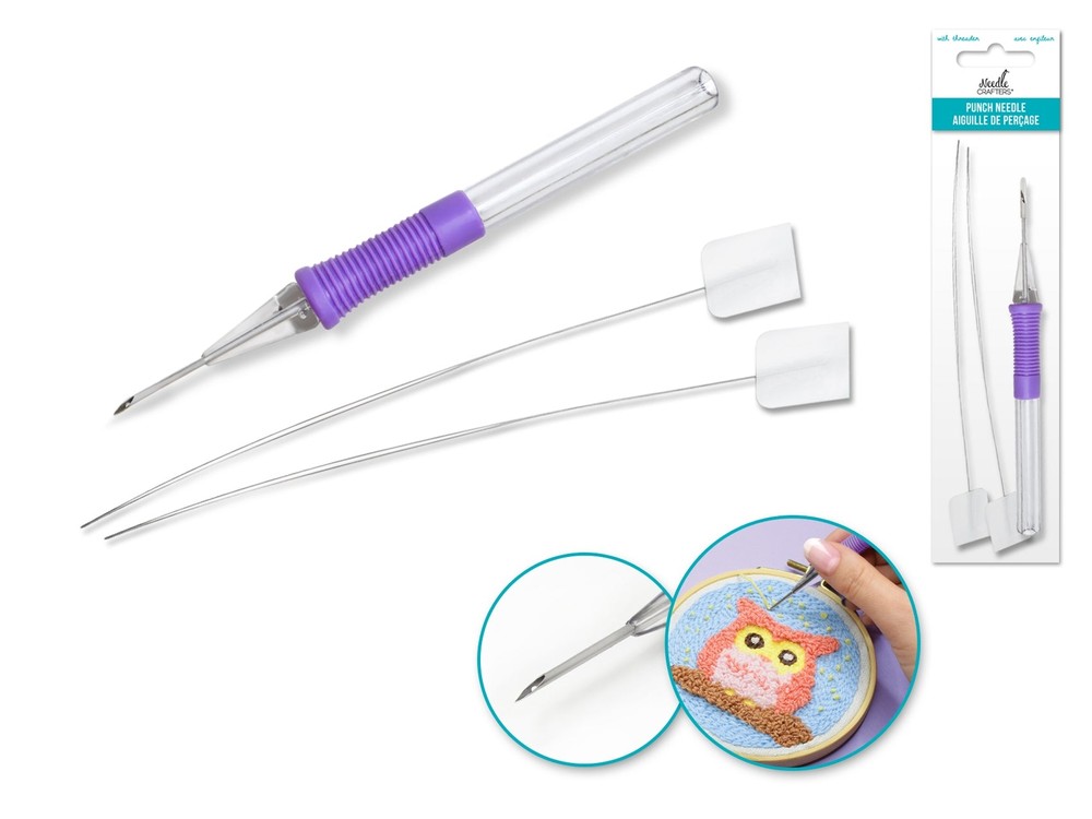 Needle Crafters Punch Needle with Threaders for Floss