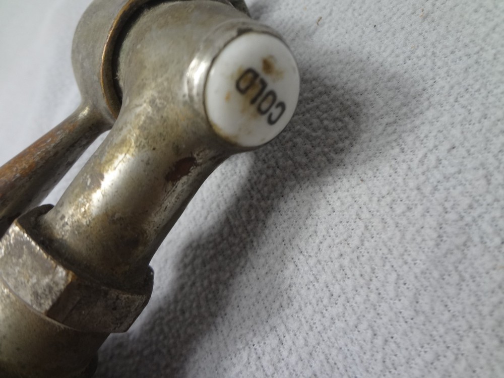 Antique Brass Hot & Cold Faucets