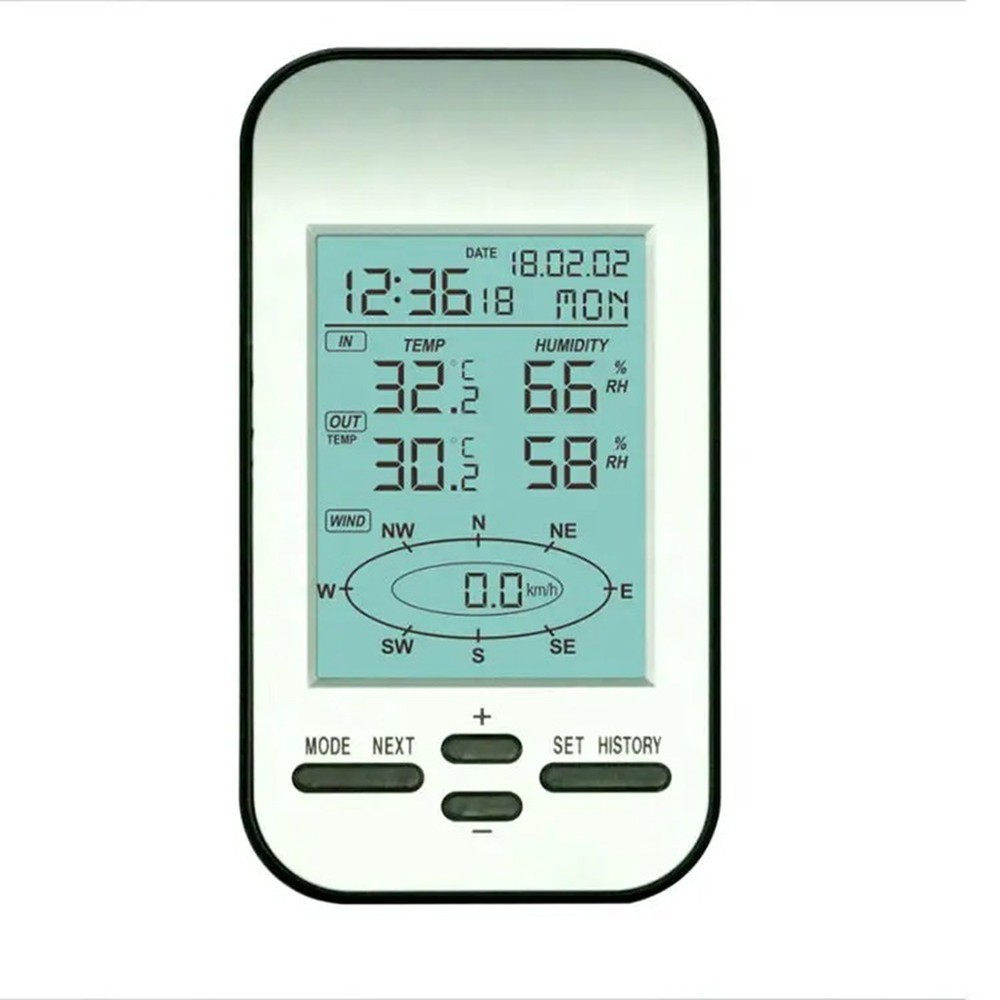Compact Weather Meter with Wireless Anemometer and Temperature Display