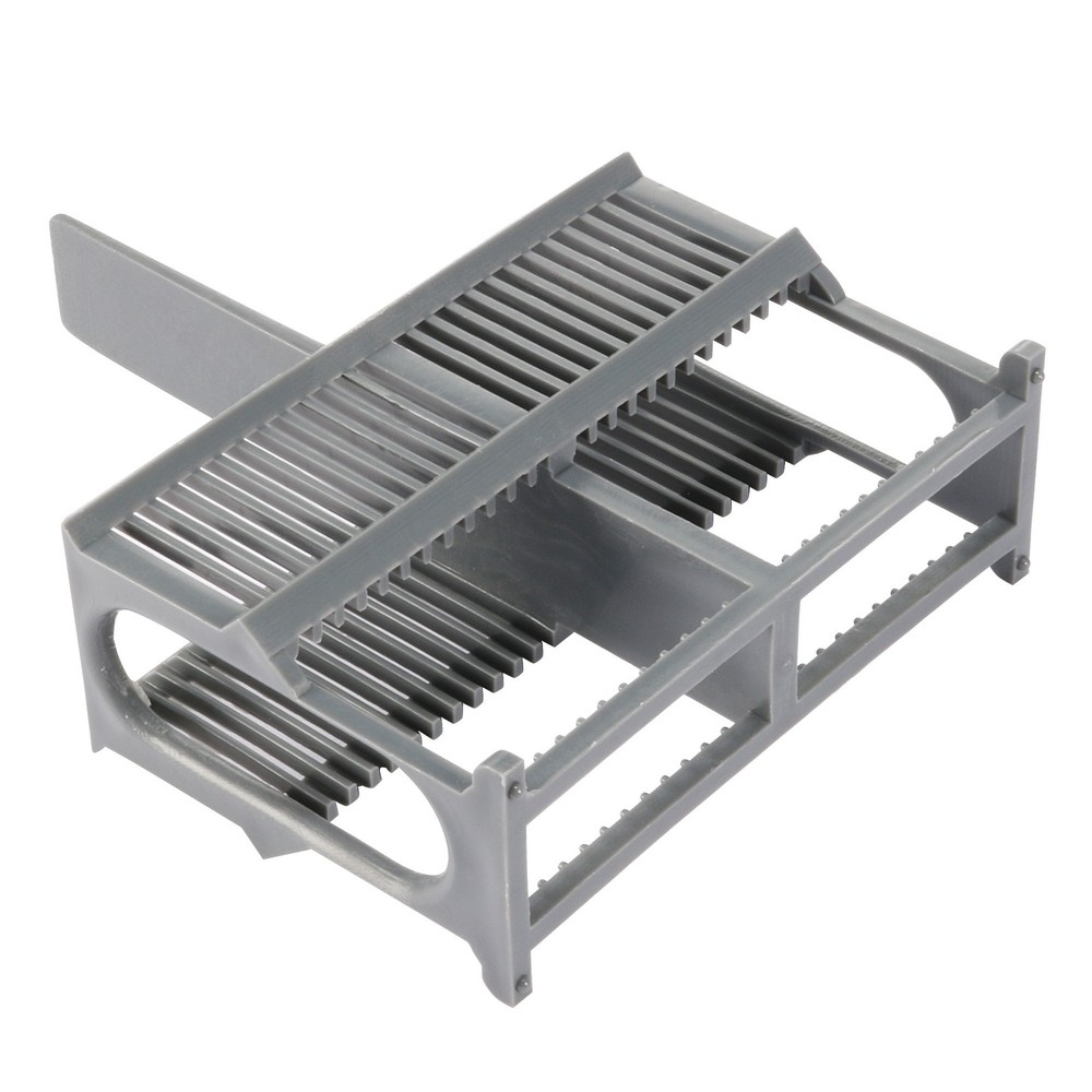 1 x Microscope Slides Rack 24 Positions Polypropylene Staining Rack Gray