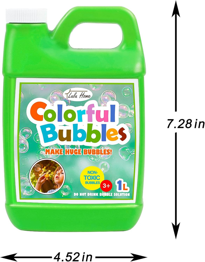 Lulu Home Bubble Concentrated Solution, 1 L/ 33.8 OZ Bubble Refill Solution for