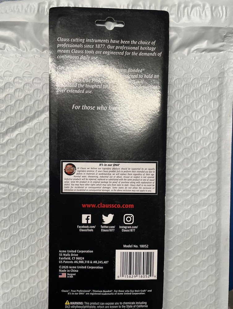 Clauss #18052 True Proffessional Shear, 8.25”