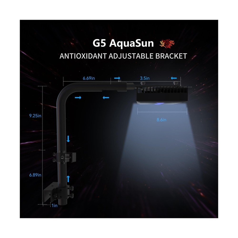 Aquarium Light - 95 Watt Sunrise Sunset Moonlight, Group Control Program Cora...