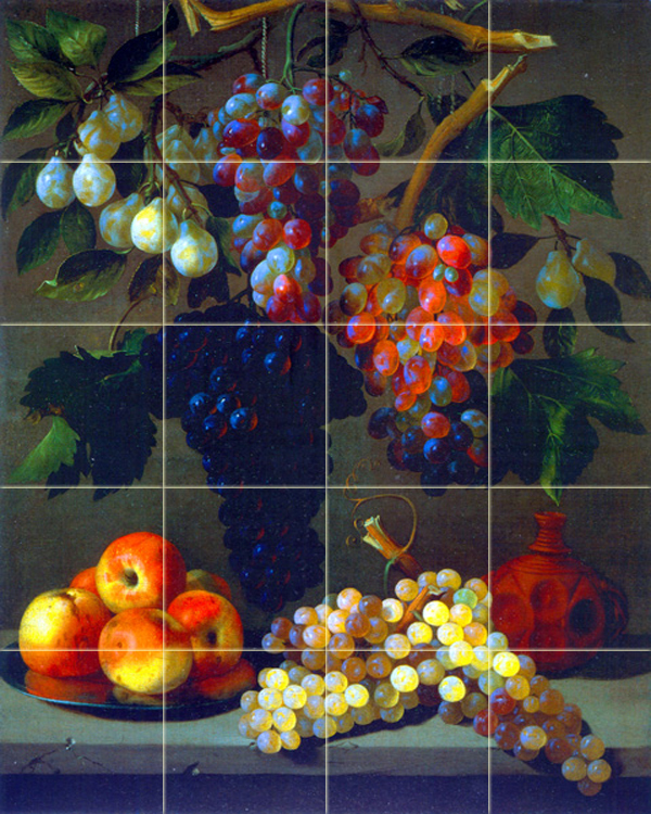 Art Grape Apples Mural Ceramic Backsplash Bath Tile #330