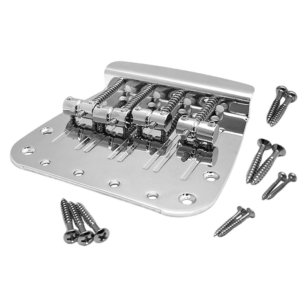 4 String Bass Guitar Bridge Component Directly Replace String Spacing 17.5mm
