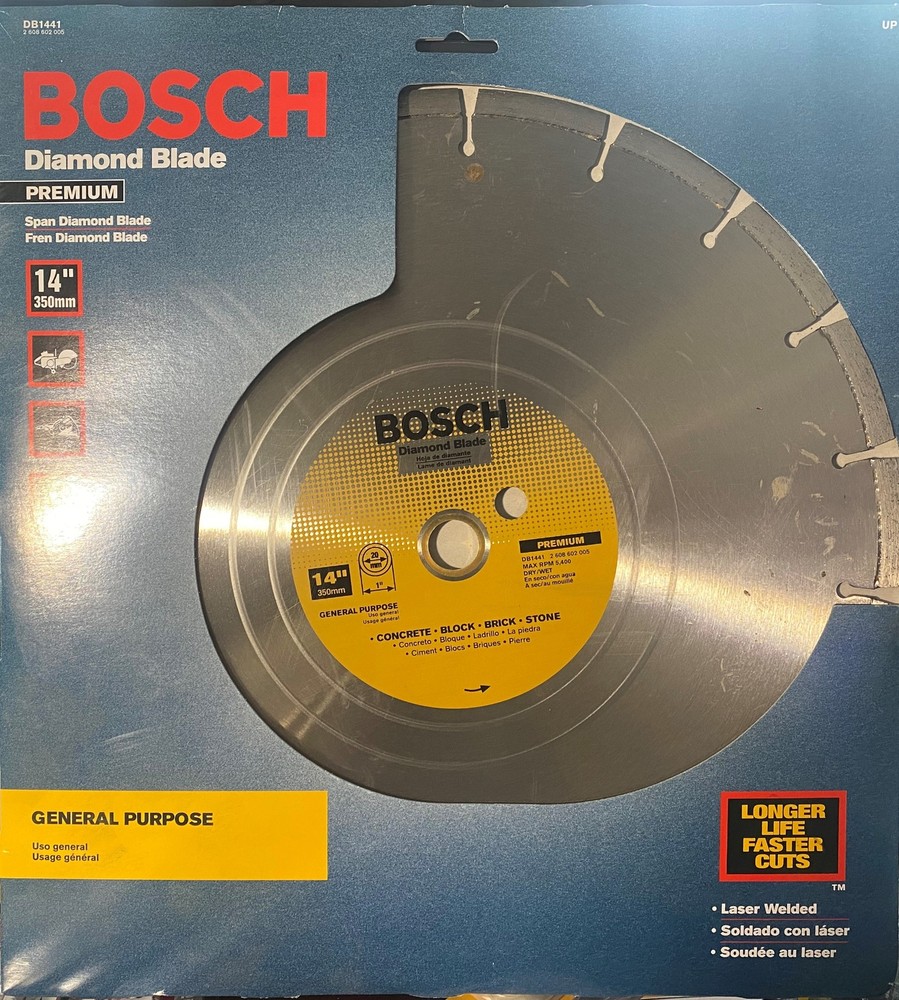 BOSCH DB1441 Diamond Saw Blade GenPurpose Premium 14" Segmented