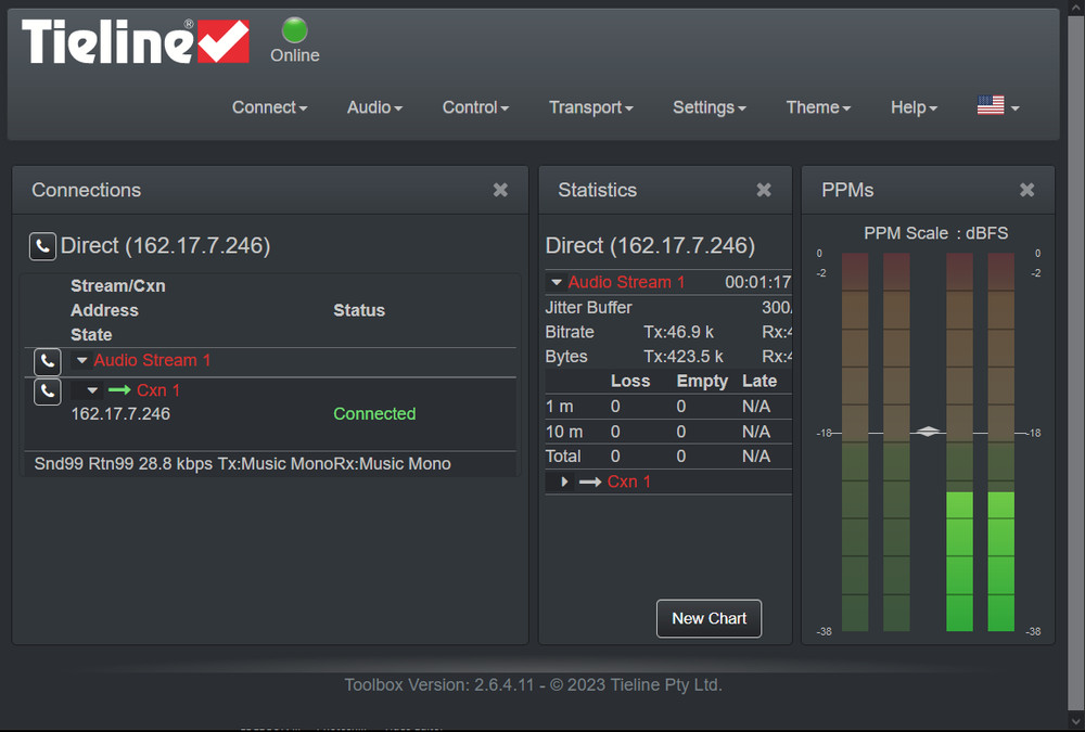 Tieline Bridge-IT TLB5100 Audio Over IP AAC Codec Internet AoIP SIP Endpoint