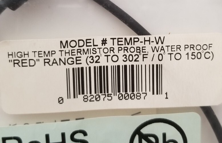 WINLAND ELECTRONICS TEMP-H-W Temperature Probe,Incl Terminal Blocks