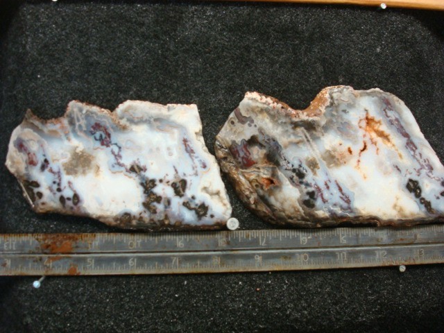 raspberry agate 2 slabs