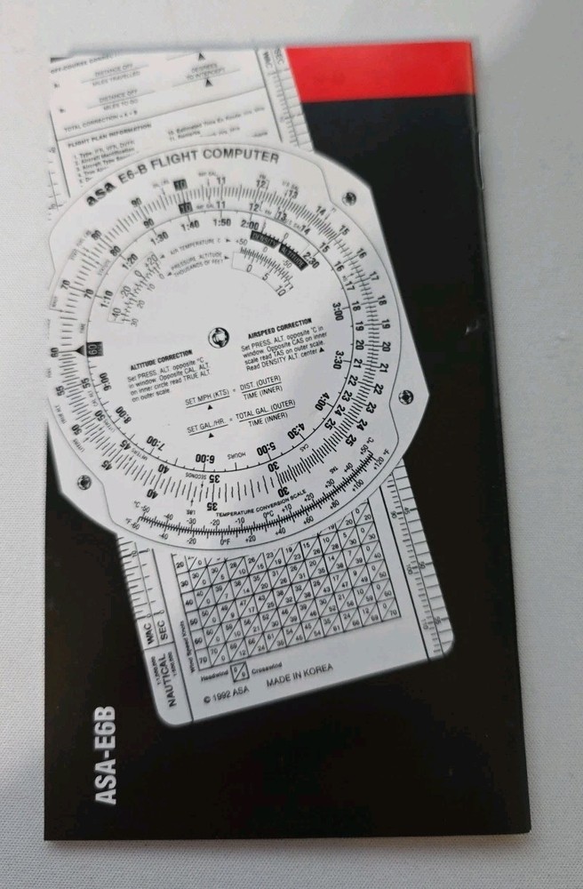 ASA E6-B Metal Flight Computer ASA-E6B 1992