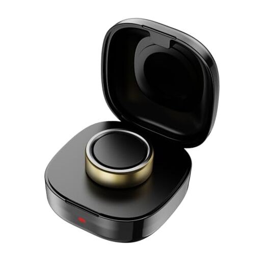 600mAh Wireless Charging Case Compatible with Oura Ring Gen4 Size 9 Black