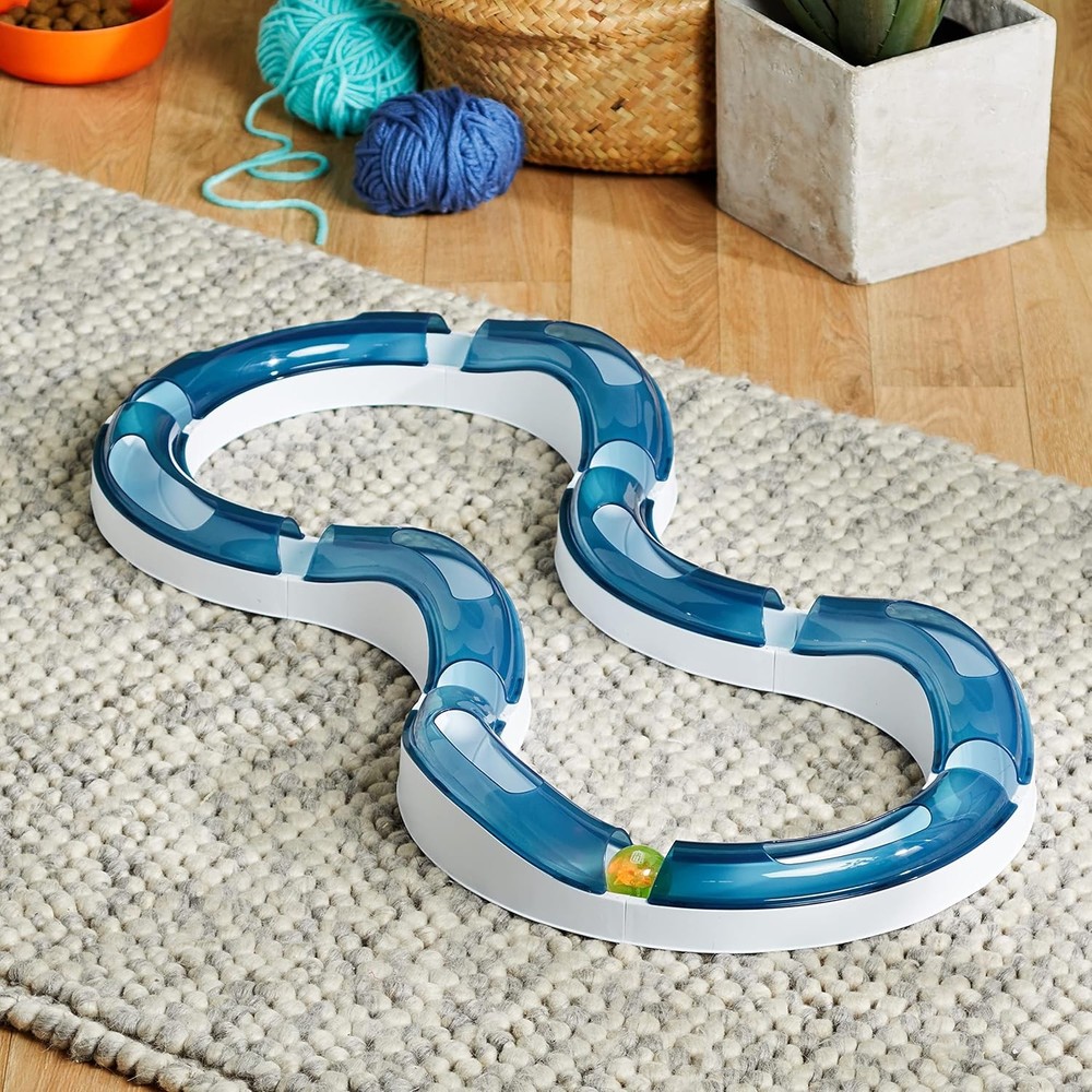 Motion Activated Roller Circuit Interactive Toy for Cats