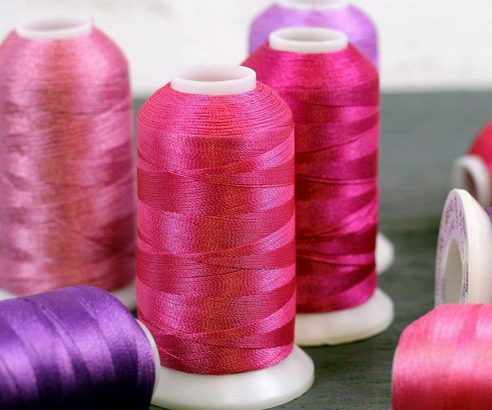 20 CONE POLYESTER EMBROIDERY MACHINE THREAD SETS - 1000M CONES 40WT 11 DIFF SETS